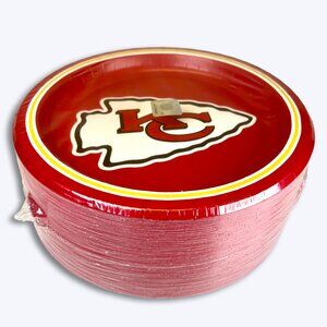 Kansas City Chiefs NFL Football Round 10" Paper Plates 85 ct Tailgate Party KCMO